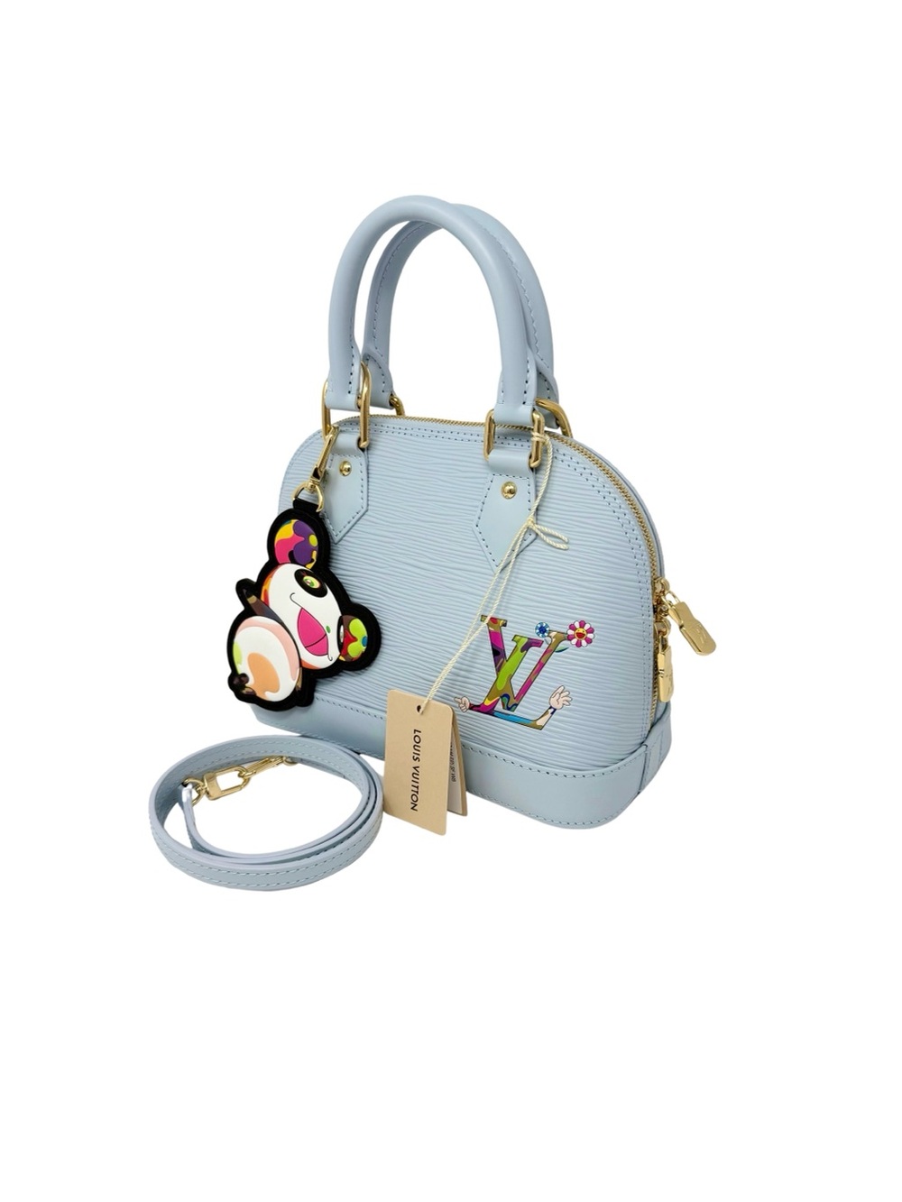 Louis Vuitton Takashi Murakami Alma BB Epi Blue Multicolor Panda - Picture 2 of 16